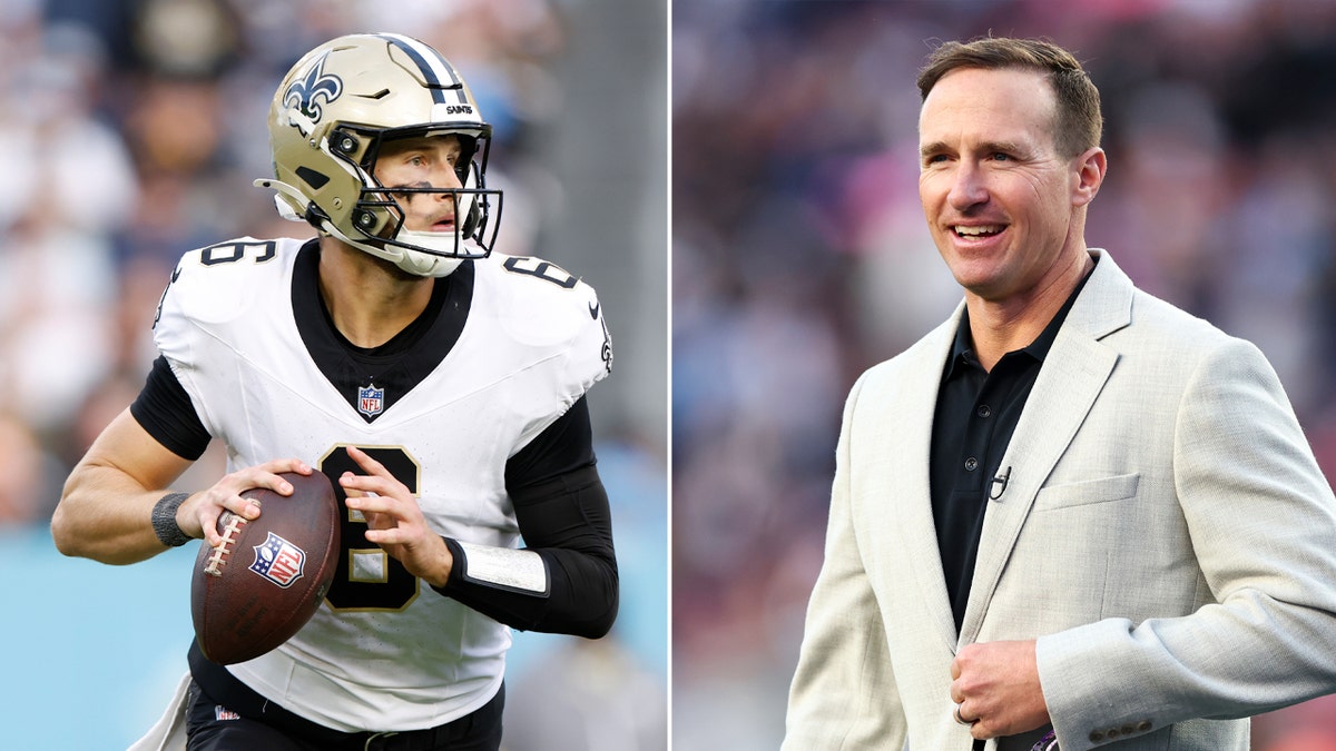 Tyler Shough and Drew Brees side by side
