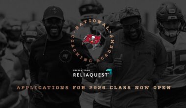 Tampa Bay Buccaneers Open Applications for 2026 National Coaching Academy