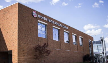 The Woody Hayes Athletic Center serves as the daily home for Ohio State football, where preparation begins long before kickoff inside the program’s fueling zone. Photo Credit: Sandra Fu