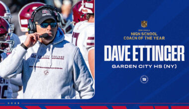 Garden City's Dave Ettinger named 2025 NFC Don Shula Coach of the Year