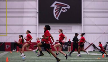 Valdosta makes six-hour trip to girls flag football clinic