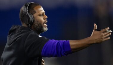 Washington Commanders defensive coordinator Daronte Jones