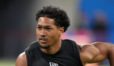 San Diego State defensive back Chris Johnson during the NFL Scouting Combine