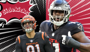 Atlanta Falcons pass-rusher Jalon Walker and Bengals pass-rusher Trey Hendrickson