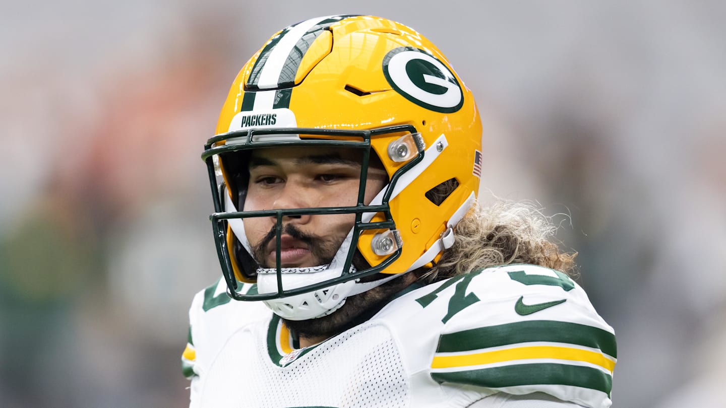 Green Bay Packers offensive lineman Sean Rhyan against the Arizona Cardinals at State Farm Stadium