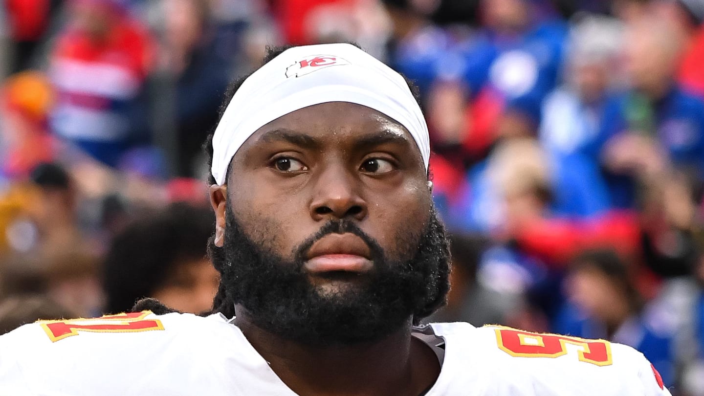 Former Kansas City Chiefs defensive tackle Derrick Nnadi leaves the field