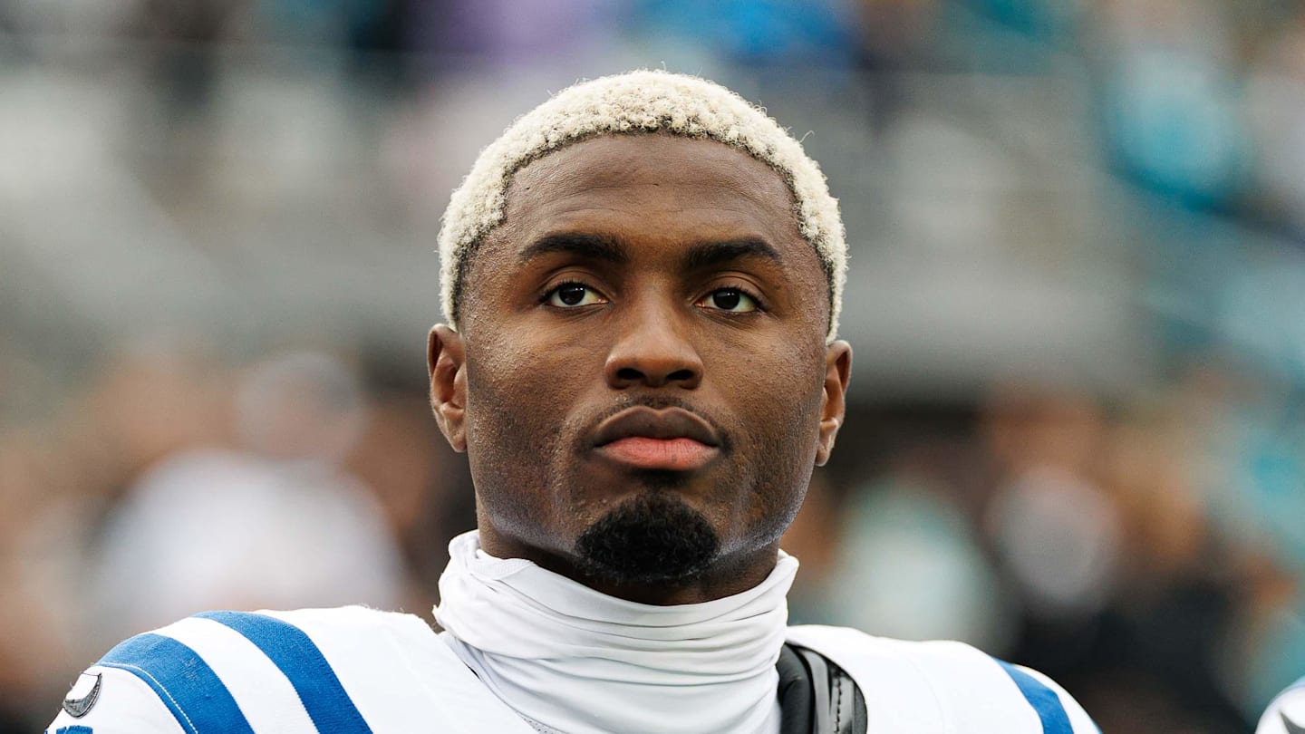 Indianapolis Colts wide receiver Josh Downs looks on