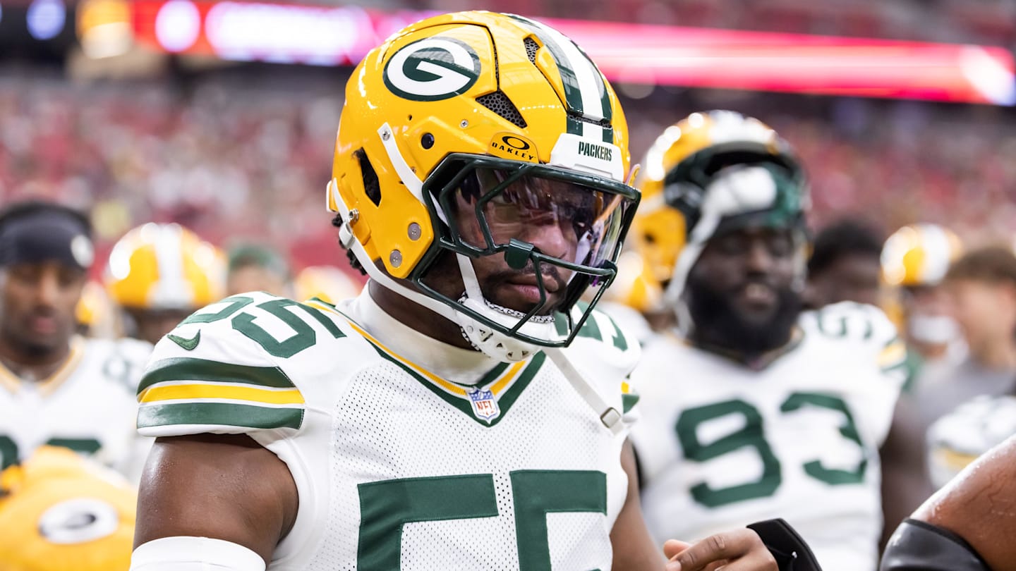 Green Bay Packers defensive lineman Kingsley Enagbare (55) against the Arizona Cardinals at State Farm Stadium.