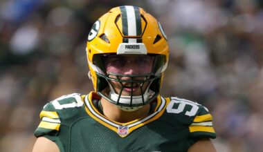 Green Bay Packers defensive lineman Lukas Van Ness