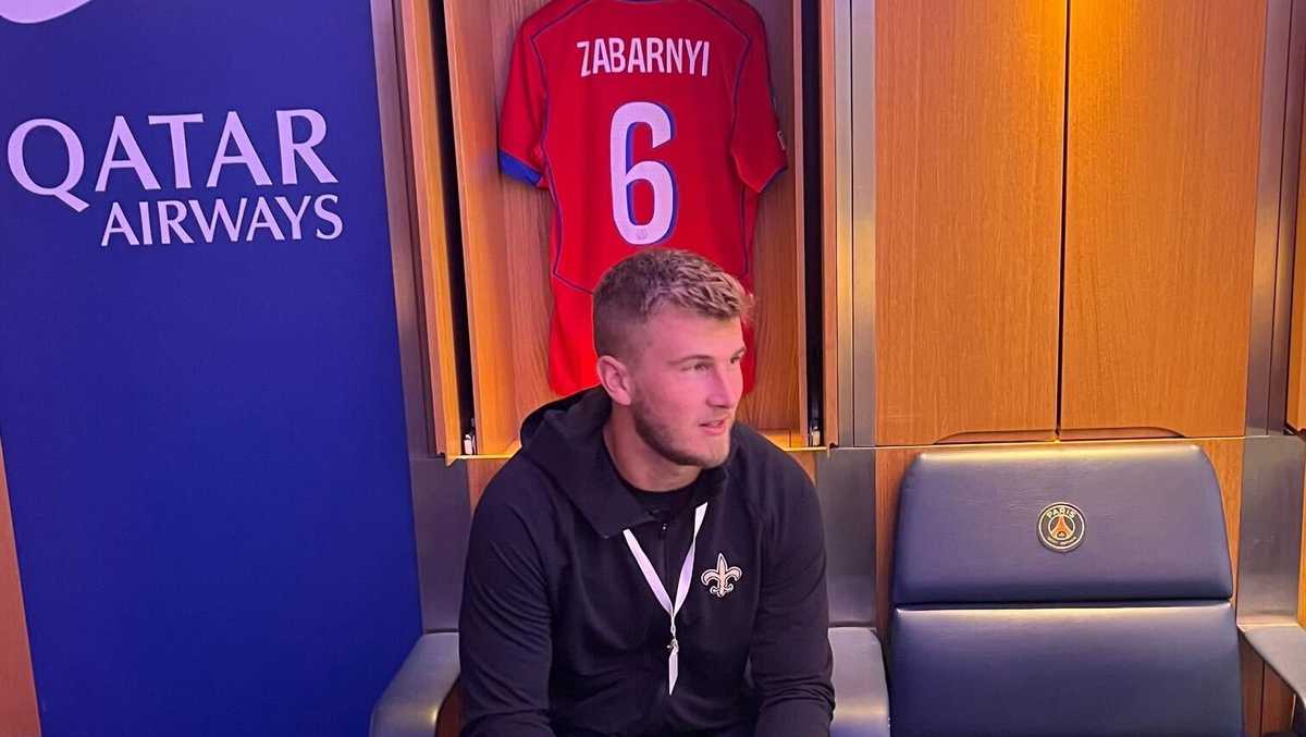 New Orleans Saints players tour Stade de France