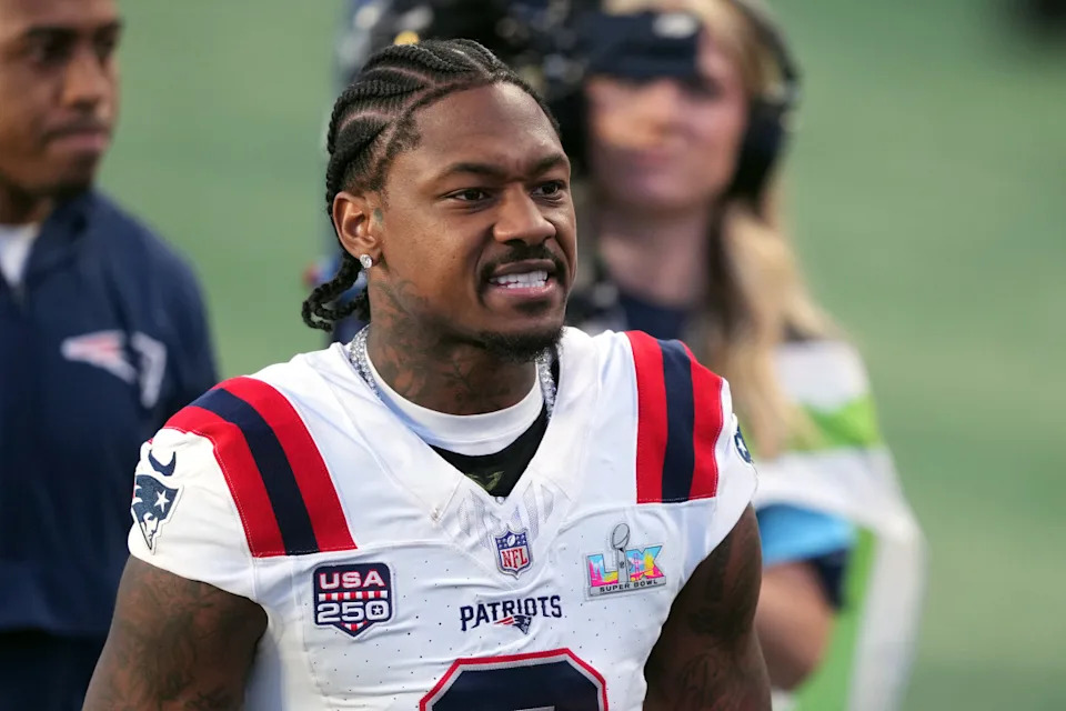 New England Patriots wide receiver Stefon Diggs.Darren Yamashita-Imagn Images