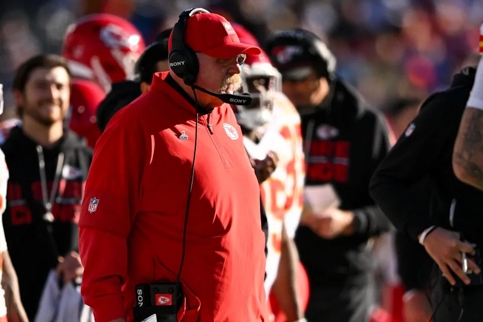 Kansas City Chiefs head coach Andy Reid watches his team against the Tennessee Titans Steve Roberts-Imagn Images