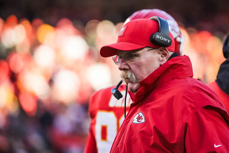 Kansas City Chiefs head coach Andy Reid stands on the sideline.© Denny Medley-Imagn Images