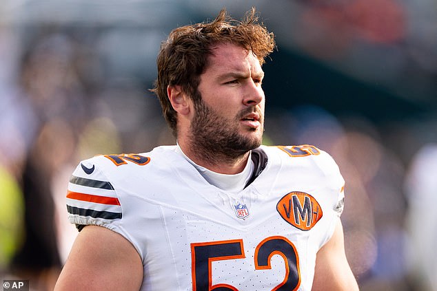 His retirement comes days after Bears center Drew Dalman also retired due to health concerns