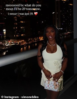 The Olympian appeared to celebrate her birthday in style, wining and dining for the occasion