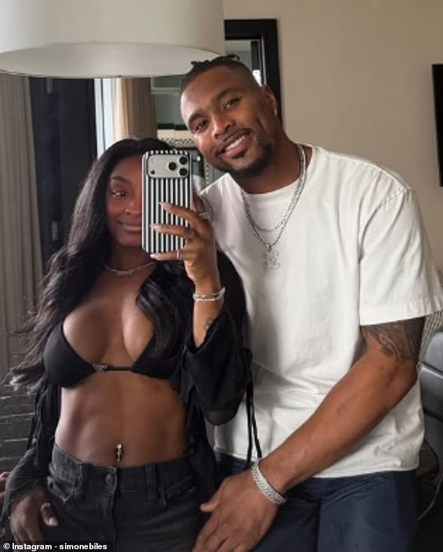 Simone Biles cozied up to her NFL husband Jonathan Owens on her birthday