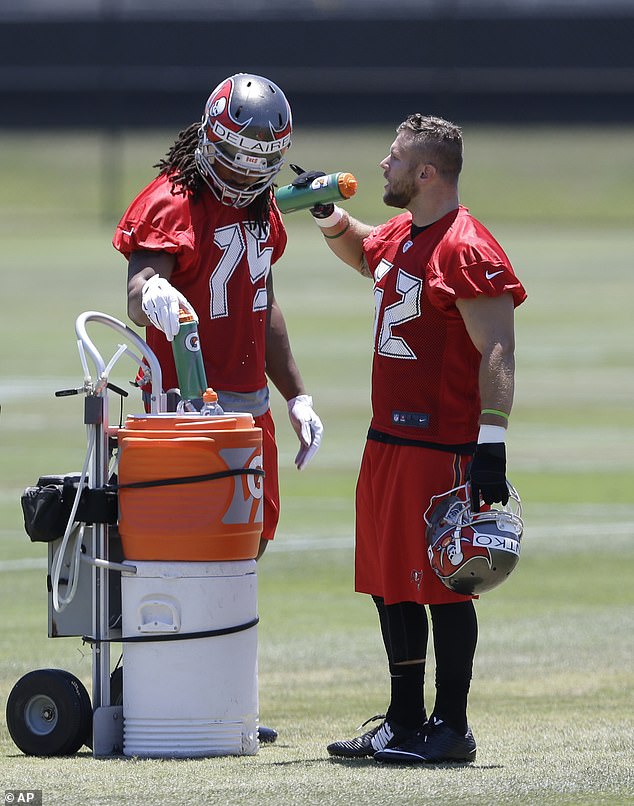 The Ohio native (right) participated in the Tampa Bay Buccaneers rookie minicamp in 2015