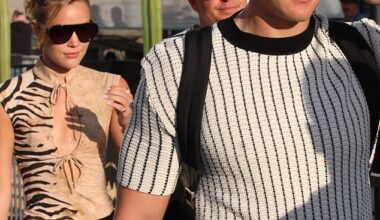Joe Burrow and model Olivia Ponton are spotted leaving the Fanatics Flag Football Classic