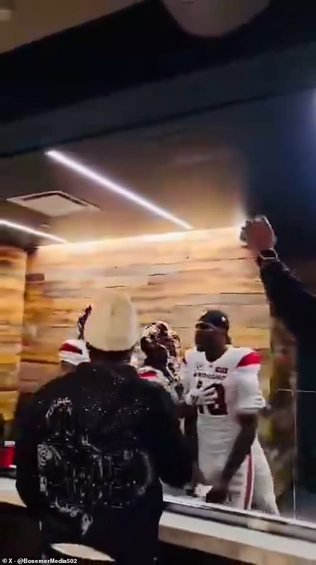 Former Kansas City Chiefs player Justyn Ross lashed out at a fan in outrageous scenes