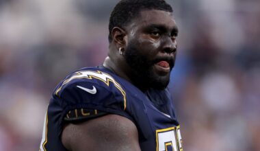 Chargers release OG Mekhi Becton, TE Will Dissly