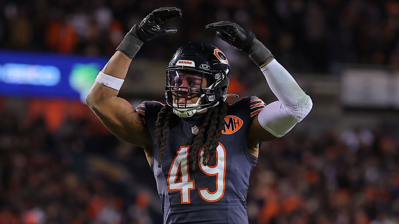 Sources: Bears to release veteran linebacker Tremaine Edmunds