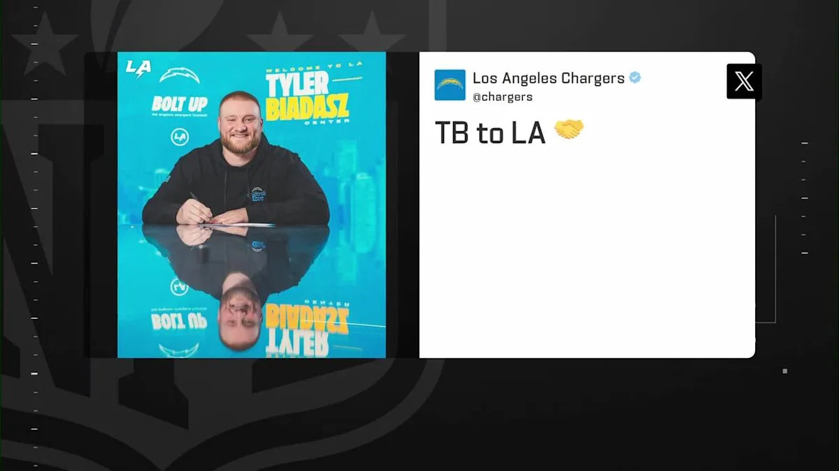 Rapoport: Chargers sign Tyler Biadasz on 3-year, $30 million contract 'The Insiders'