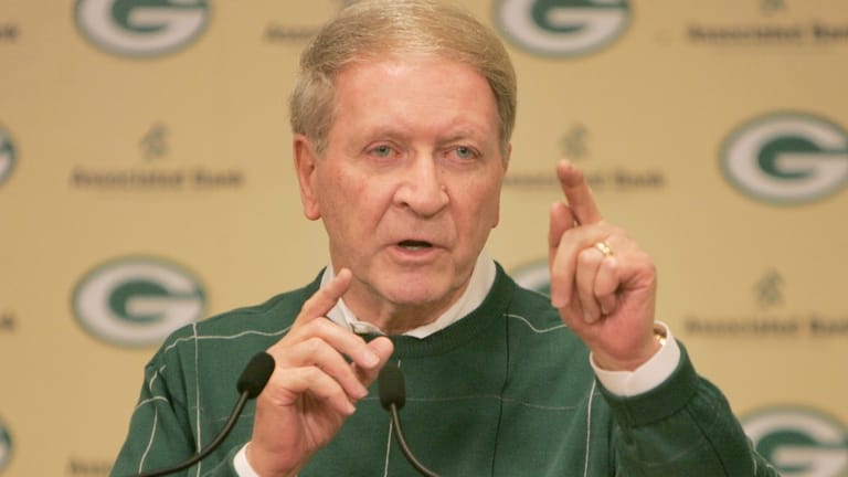 Green Bay Packers president Bob Harlan talks about the hiring...