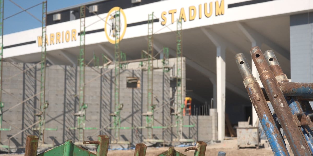 D’Iberville’s Warrior Stadium renovations on track for completion ahead of 2026 football season, officials say