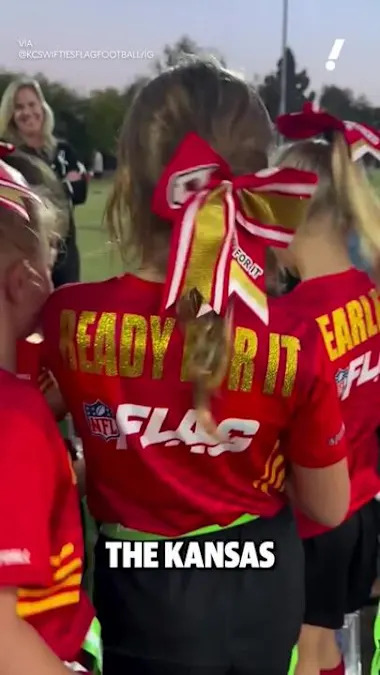 Taylor Swift is inspiring this young girls flag football team