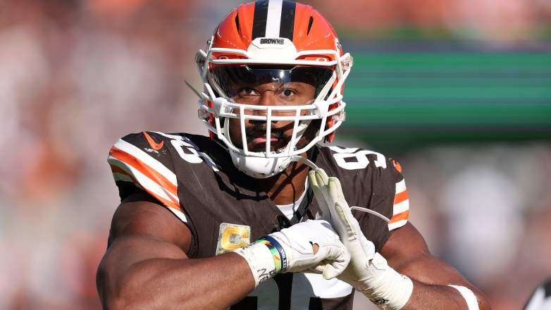 Myles Garrett #95 of the Cleveland Browns