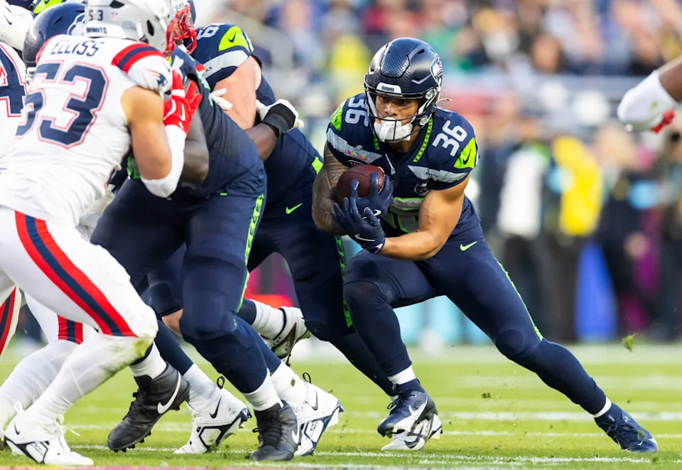<p>Feb 8, 2026; Santa Clara, CA, USA; Seattle Seahawks running back George Holani (36) against the New England Patriots during Super Bowl LX at Levi’s Stadium. Mandatory Credit: Mark J. Rebilas-Imagn Images</p><br>