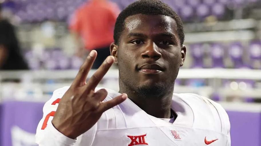 Houston Cougars defensive back A.J. Haulcy walks off the field after the game against the TCU Horned Frogs.
