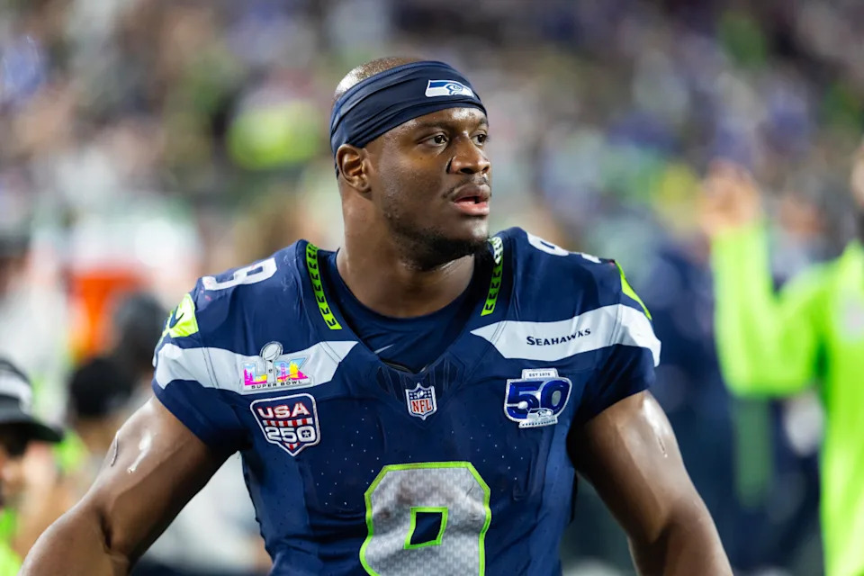 Former Seattle Seahawks running back Kenneth Walker III.Mark J&period; Rebilas-Imagn Images