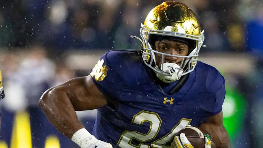 Jadarian Price in a 2025 game for Notre Dame