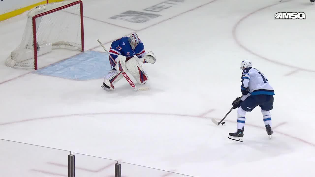 Jets beat the Rangers in a shootout to spoil goalie Dylan Garand's NHL debut