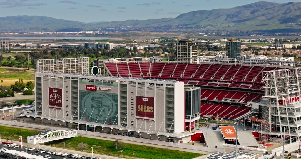 There was speculation earlier this year that a power plant near Levi’s Stadium might have been causing Niners players’ injuries. Getty Images