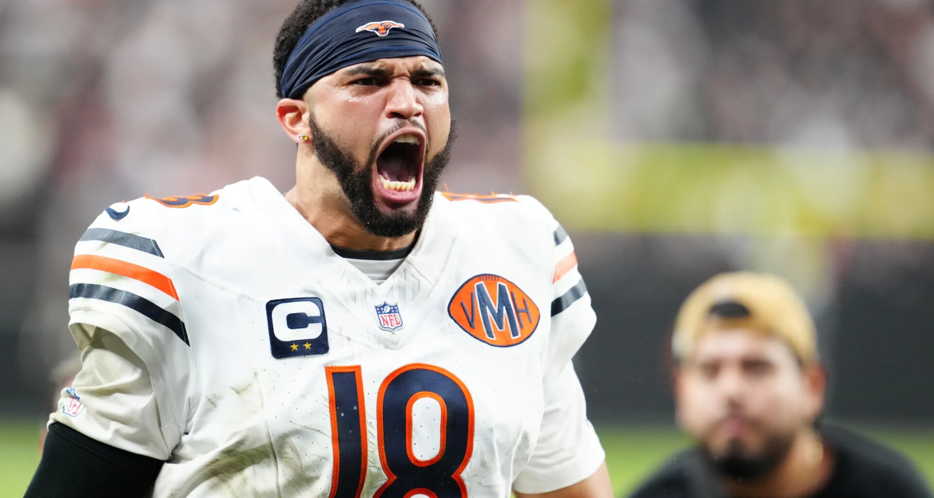 Bears QB Caleb Williams reacts to Chicago not getting comp picks