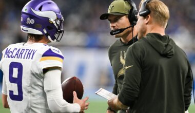 PFF has the Vikings in the middle post-free agency