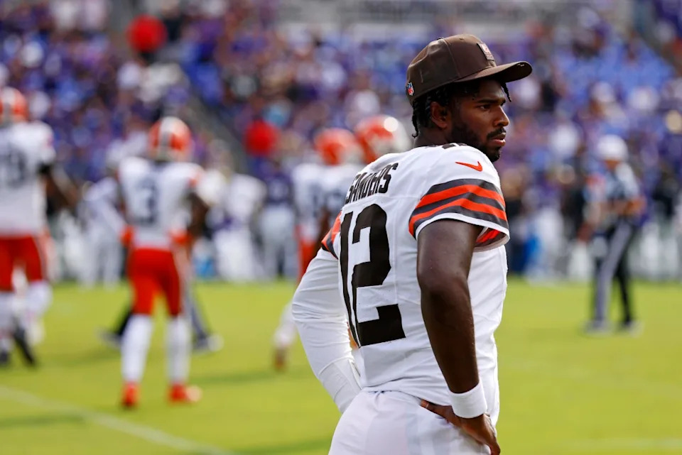 Cleveland Browns quarterback Shedeur Sanders (12).Peter Casey-Imagn Imag