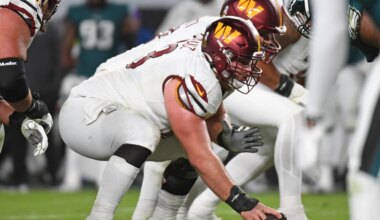 Wisconsin football Tyler Biadasz Commanders release contract