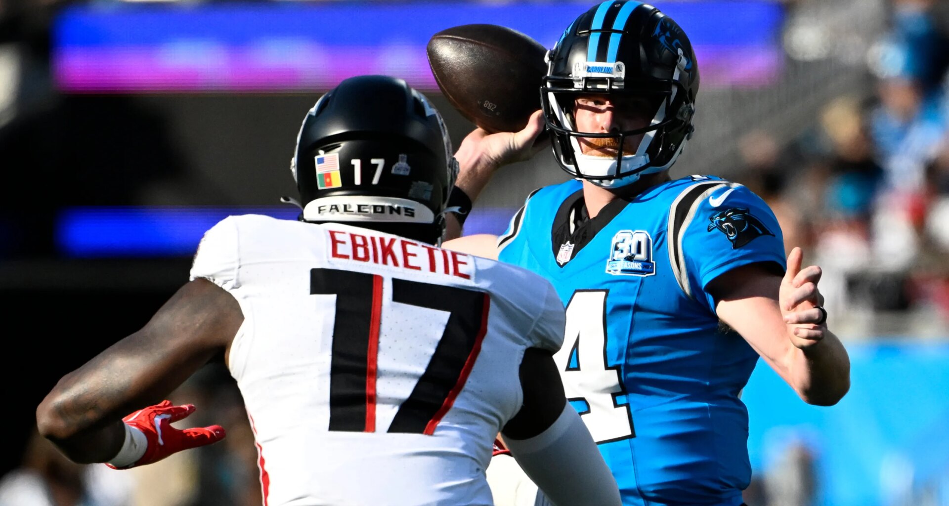 Falcons EDGE Arnold Ebiketie denies Panthers free agency rumor