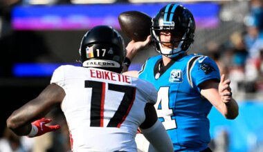 Falcons EDGE Arnold Ebiketie denies Panthers free agency rumor