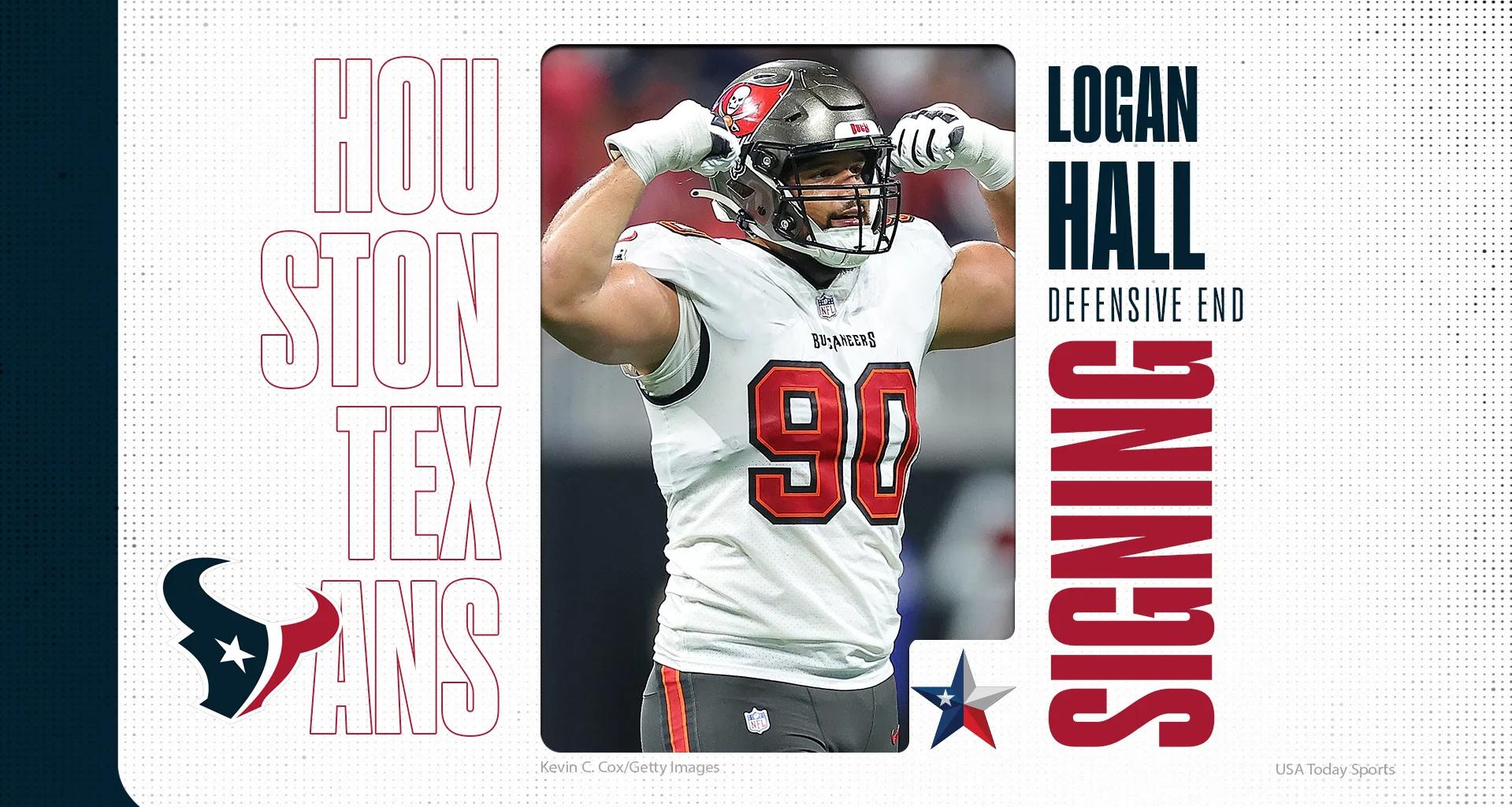 Former UH DL Logan Hall signs two-year deal to return home