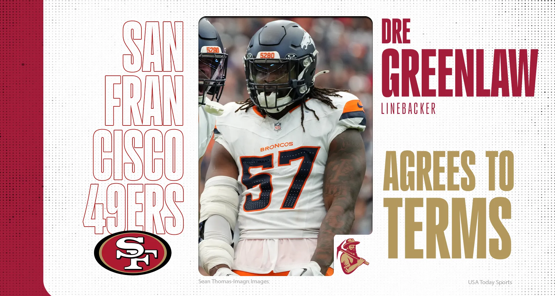 Dre Greenlaw signs with 49ers after being cut by Broncos