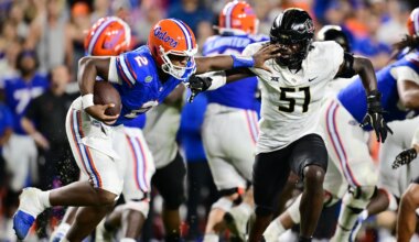 No. 41, UCF DE Malachi Lawrence