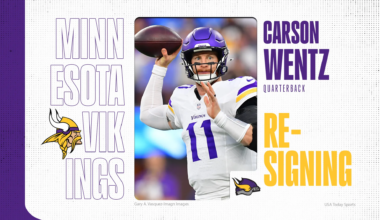 Vikings bring back veteran Carson Wentz at QB