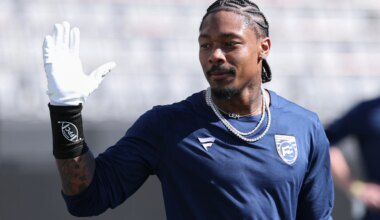 Stefon Diggs makes first public appearance since being cut by Patriots