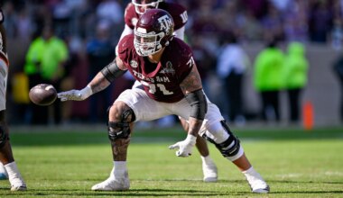 Atlanta Falcons visit with Texas A&M OL Chase Bisontis