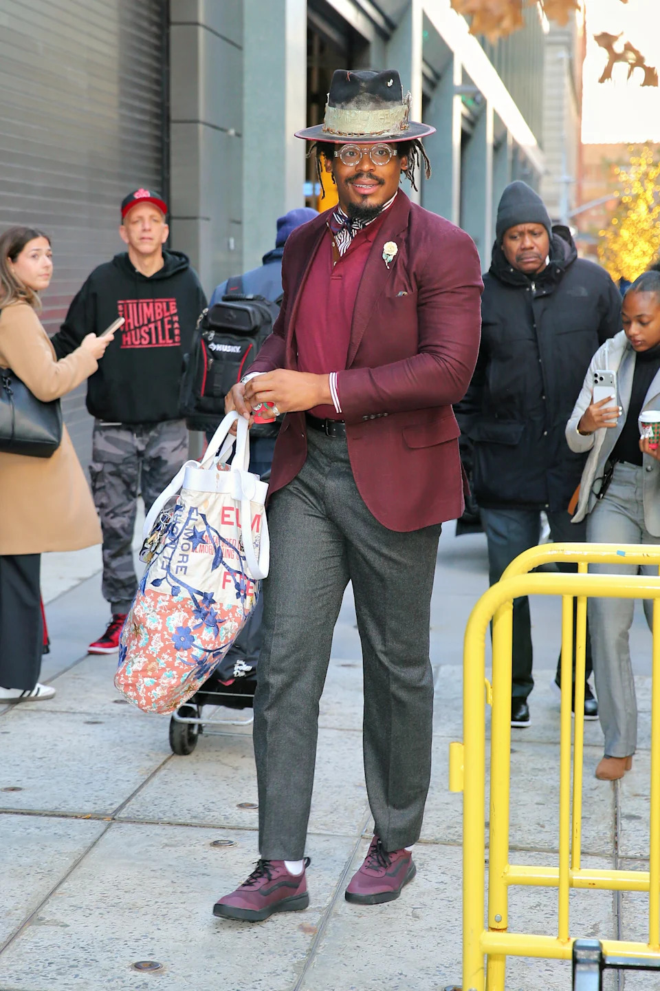 The former quarterback, seen above in NYC, said he would be opposed to giving his woman a ring because he wouldn’t want his relationship to turn into a “gift-giving contest.” Christopher Peterson / SplashNews.com