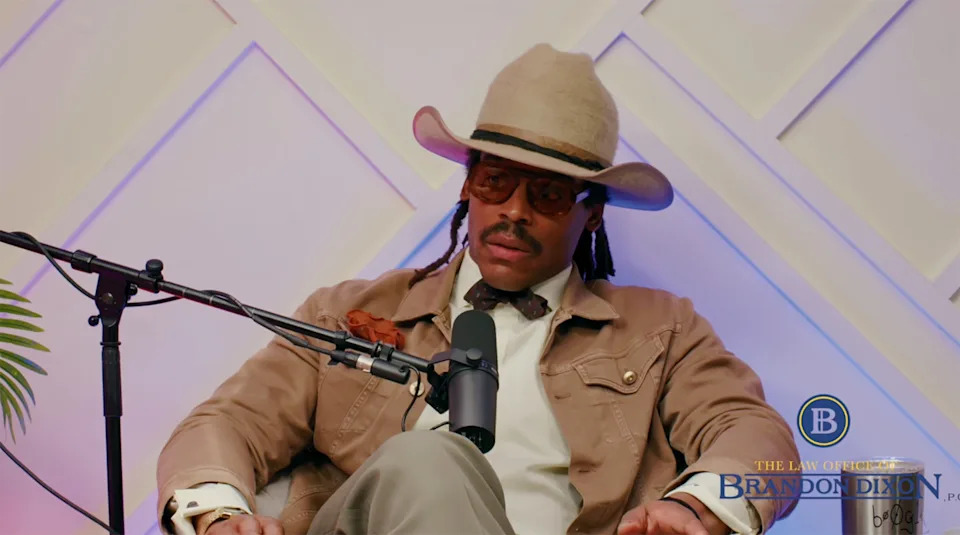 Came Newton, seen above on a podcast last month, shared why marriage isn’t for him. Courtside Les/YouTube